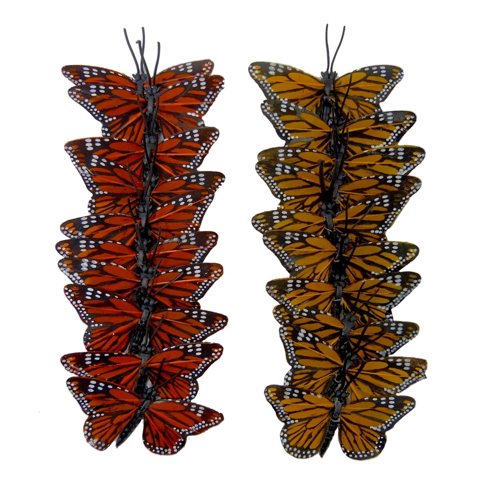 12 Packs: 10 ct. (120 total) Assorted 2.5" Feather Butterflies by Ashland®
